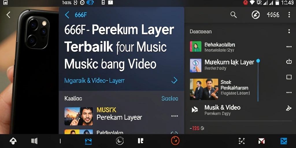 Antarmuka aplikasi 666F saat merekam layar dengan fitur lengkap.