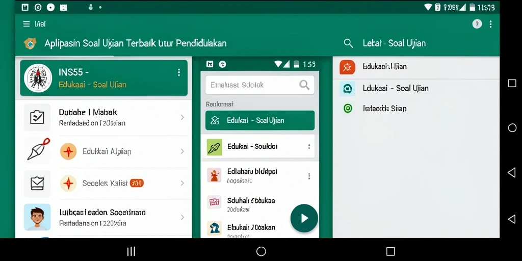 Tampilan antarmuka aplikasi INS55 untuk Soal Ujian.