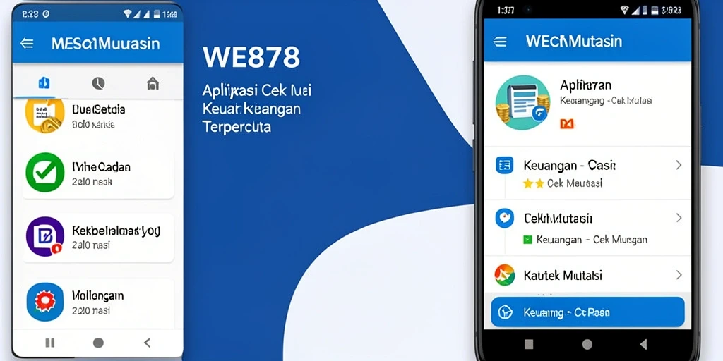 Tampilan antarmuka WE878 saat memantau mutasi keuangan.